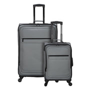 Protege PG-24-2PC-BB-SGE 2 Piece Softside Luggage Set, Expandable 28 in Checked and 20 in Carry-On, Wild Sage
