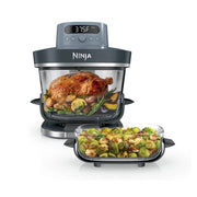 Ninja Crispi Pro 6-in-1 Glass Air Fryer, 1800W, Cyberspace, 6qt and 2.5qt Non-Toxic Borosilicate Containers, Snap-Lock Lids, Dishwasher Safe, AS101CY