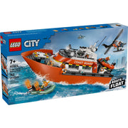 LEGO City Coast Guard Rescue Boat & Helicopter Building Toy Set with 2 Floating Dinghies, 5 Minifigures, Dog Figure, Ages 7+, 60504