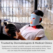 Kandyway KWE100-1 Therapy Mask for Face FDA Cleared, Medical Grade, Infrared Light to Reduce Wrinkles & Improve Skin Tone Red Light