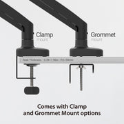 j5create JTSA101 Ergonomic Monitor Desk Mount for Most 17