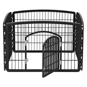 IRIS 585604 Pet Playpen with Door, 24-Inch, 4 Panel Pen, Black