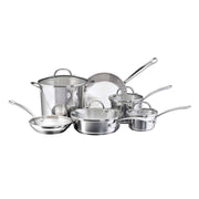 Farberware 75653 Millennium Stainless Steel Cookware 10-Piece Set, Stainless Steel