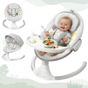 Caveen Baby Swing for Infants Baby Rocker with Dinner Plate