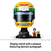 LEGO Editions Ayrton Senna Helmet Building Set, 931 Pieces, Collectible F1 Display with Minifigure and Signature Plaque, Multicolor, 6590618
