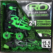 Roller Derby Boys 2-in-1 Roller/Inline Skates (12-2)