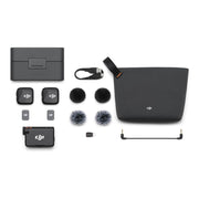 DJI Mic Mini Wireless Lavalier Microphone System, 2 Transmitters, 1 Receiver, Charging Case, Omnidirectional, Noise Cancelling, Extended Battery Life, Black