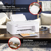 Canon 6671C052 PIXMA TS3722 Wireless All-In-One Printer, White