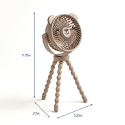 Itzy Ritzy Stroller Fan, Rechargeable Fan with Wraparound Legs (Bear), Theo the Bear Taupe