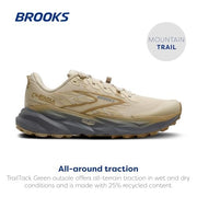 Brooks Cascadia 19 Women's Trail Running Shoes, Nitrogen-Infused DNA LOFT v3 Cushioning, Sand Primer Starfish, Size 7 Medium, 120446-277