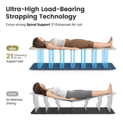 iDOO Twin Size Air Mattress, 18in Thick Inflatable Airbed with Built-in Pump, Waterproof PVC, 560lb Max Load, Gray