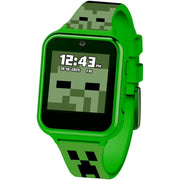 Minecraft MIN4130NVWM iTime Unisex Touchscreen Smart Watch with Silicone Strap and Green Case 42MM