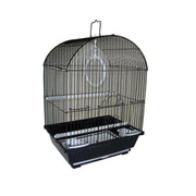 YML Black Round Top Style Birdcage for Small Parakeets, 11 in L x 9 in W x 16 in H, A1304BLK