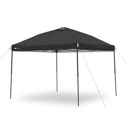 Ozark Trail 10' x 10' Straight Leg Outdoor Canopy Top, UV 50+ Protection, Black, Steel Frame