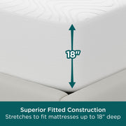 AllerEase CleanBoost Plush Knit Mattress Cover Protector, Waterproof, King, Fitted with Elastic Anchor Bands