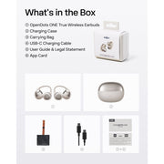Shokz OpenDots ONE True Wireless Earbuds, Open-Ear Design, Dolby Audio with Bassphere Technology, Gray, 40-Hour Battery Life, IP54 Water Resistant, Bluetooth V5.4, E310-ST-GY-US-3