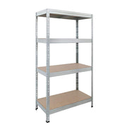 AR Shelving TR18S402KHEDZUS Basics Series 4-Tier Galvanized Steel Garage Storage Shelving Unit, Silver, 35 in W x 18 in D x 71 in H