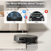 Prettycare C2 2 in 1 Robot Vacuum and Mop Combo Cleaner, Black
