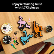 LEGO Art Keith Haring Dancing Figures Building Set, 1,773 Pieces, Home Decor Wall Art, Customizable Pop Art Kit, Model 31216