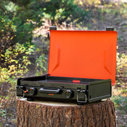 Blackstone Camping Griddle, 20 x 14 Inch, Ceramic Titanium Coated, 2 Burners, 280 Sq In Cooking Surface, Portable Briefcase Design, 2363
