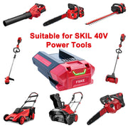 FSKE 40V 2.5Ah Lithium-Ion Power Tool Battery with 4-LED Fuel Gauge, Compatible with SKIL 40V Cordless Tools BY8705-00-2