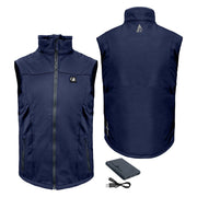 ActionHeat AH-VST-5V-M-N-X 5V Battery-Heated Softshell Vest for Men - Navy - 2XL