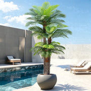 Zeeoze 9ft Tall Triple Trunk Coconut Palm Large Artificial Coconut Tree, Faux Fake Silk Coconut Plants