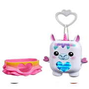 Nano-mals G2210CU8  Meadowmist Unicorn Electronic Fidget Pet with Interactive Heart Meter, Pink and Yellow Outfit, Clip, 2.7 in