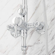 Signature Hardware 936278 Alliston Pressure Balanced Exposed Pipe Shower System with Rainfall Shower Head and Hand Shower Oil Rubbed Bronze Showers