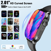 Cillso Smart Watch, 2.01 in AMOLED Display, Bluetooth Calling, Fitness Tracker with 110+ Sport Modes, IP68 Waterproof, Black