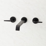 Signature Hardware 485017 Drea Wall Mounted Tub Filler, Matte Black