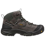 KEEN Utility Braddock Mid Waterproof Steel Toe Work Boots for Men - Gargoyle/Forest Night - 11M