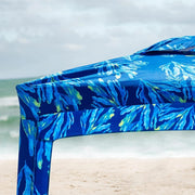 Ammsun Beach Cabana Tent 6.2'x6.2' with Side Wall UPF 50+ Easy Setup Canopy Shade Blue Coral