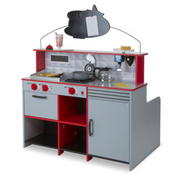 Melissa & Doug 3951 Double-Sided Wooden Star Diner Restaurant Play Space