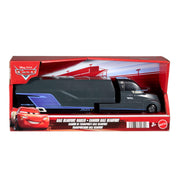 Mattel Disney Pixar Cars Gale Beaufort Jackson Storm Hauler Truck, 1:55 Scale, Multicolor, Extendable Ramp