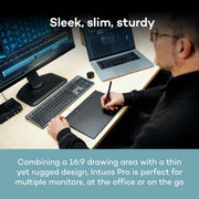 Wacom Intuos Pro Medium Graphic Drawing Tablet with Pro Pen 3, 8192 Pressure Levels, Bluetooth, USB-C, Black, PTK670K0A