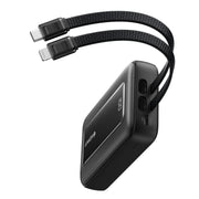 Anker Power Bank 20,000mAh 30W Fast Charging with Built-In MFi Lightning and USB-C Cables, USB-C and USB-A Ports, Black