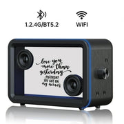 AEEZO L1-Black Bluetooth Speaker, with HD sound Hi-Fi Soundbar Speaker and Transparent Glass Screen