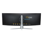 onn 49in Curved Dual FHD Gaming Monitor, 3840x1080, 144Hz Refresh Rate, 1ms Response Time, Adaptive-Sync, Programmable RGB Backlighting, Black, 100133225VN