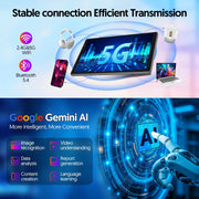 FITIFUN 10.1 Inch Android Tablet, Penta-Core A333 Processor, 8GB RAM, 32GB Storage, 1TB Expandable, HD IPS Display, Dual 2MP Cameras, Gray, M10