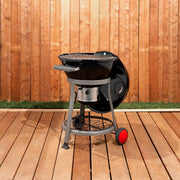 Coleman CO-600CG Cookout Kettle Charcoal Grill with 380-Sq Wheels, and Wire Shelf Black