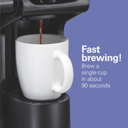 Hamilton Beach FlexBrew Trio Drip Coffee Maker, Single Serve and 12-Cup Pot, Programmable, Fast Brewing, Removable 56 oz Reservoir, White, 49917