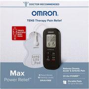 Omron Max Power Relief TENS Therapy Unit, Portable Muscle Stimulator with 9 Preset Modes, 15 Intensity Levels, Reusable Pads, PM3032