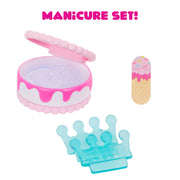 MGA Entertainment Yummiland Beauty Bag Playset with Exclusive Bianca Bubbglegum Doll, Real Nail Polish, Ice Cream Cone Carrying Case, Nail Stickers, Nail File, and Toe Separators