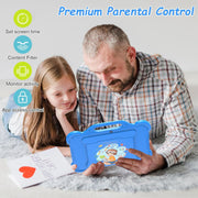 YQSavior Android 15 Kids Tablet, 10.1 in IPS Display, 8GB RAM, 32GB Storage, Parental Control, Blue, AT11K