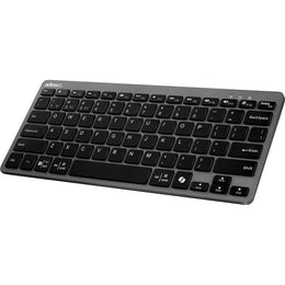 Adesso EasyTouch 7000 Multi-OS Bluetooth Wireless Keyboard with CoPilot AI Hotkey, Quiet Scissor Switch Keys, Rechargeable, Black Gray, WKB-7000BB