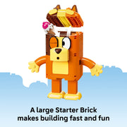 LEGO Bluey Brick-Built Bluey Family Building Toy Figures, Customizable Heeler Family with Accessories, Multicolor, 466 Pieces, 6590588