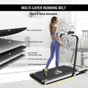 MaxKare MK-1003 2 in 1 Folding Treadmill 2.25 HP Under Desk Treadmill, 0.5-7.5MHP 220lbs Weight Capacity
