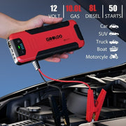 GOOLOO GE4500 4500A Peak Jump Starter with USB Quick Charge (for 10L Gas or Up to 8L Diesel)