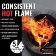 ECOFUEGO EF-BK El Fuego Outdoor Fire Pit, 14.5-in Round, 37000 BTUs, Magnesium Oxide Ceramic Composite, Black